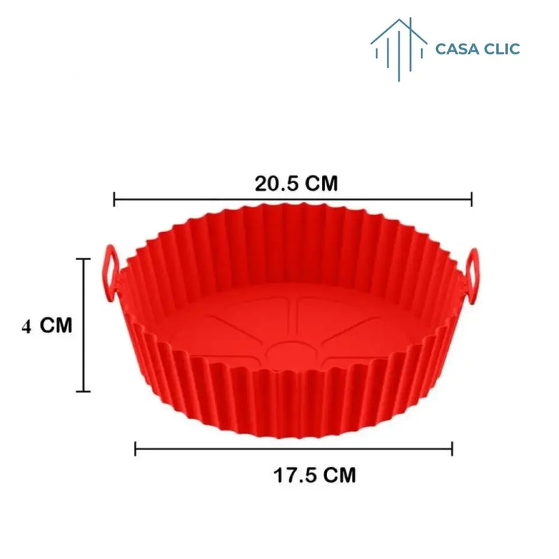 Forma de Silicone para Air Fryer e Forno com Alça: Lavável e Versátil