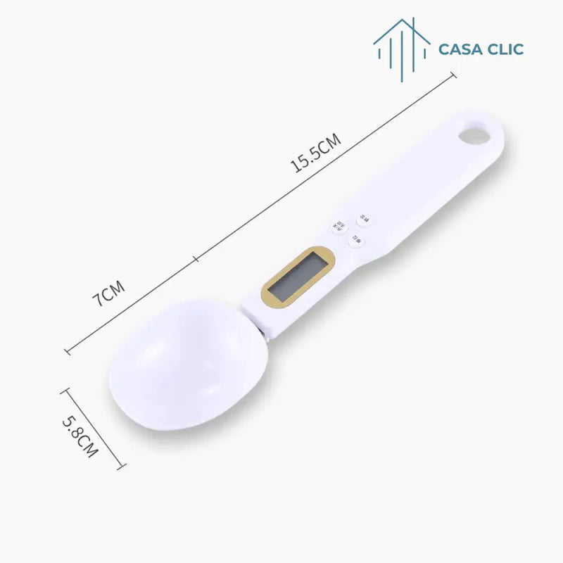 Balança Digital para Cozinha em Forma de Colher com Display