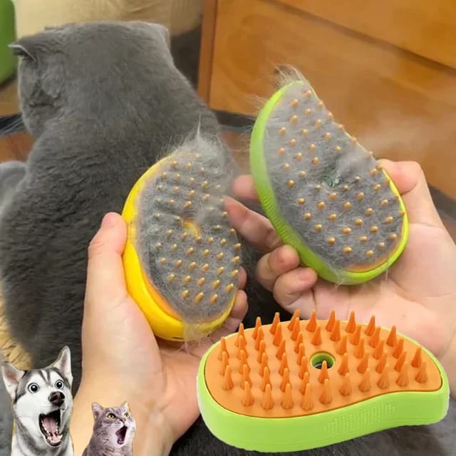 Cepillo De Vapor Para Gatos 3 En 1